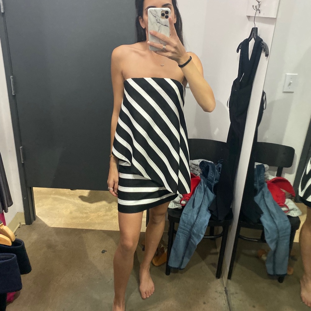 Halston striped dress